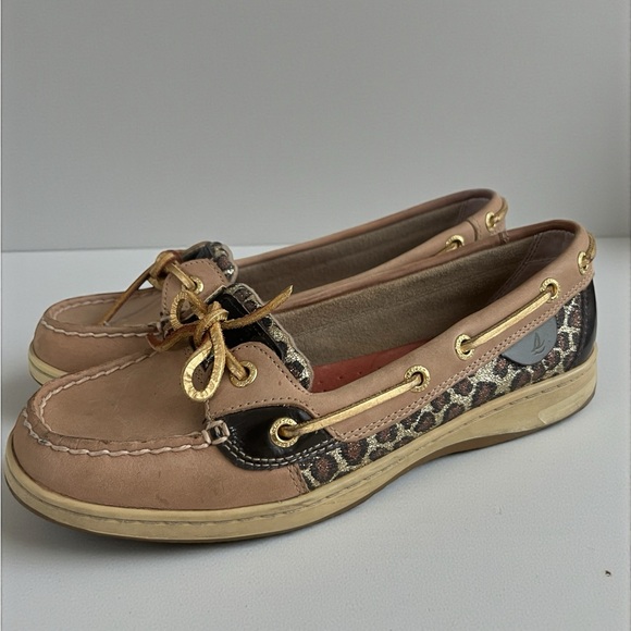 Sperry Top-Sider Angelfish Leopard Boat Shoes Women’s 8M Preppy Nautical - Picture 3 of 6